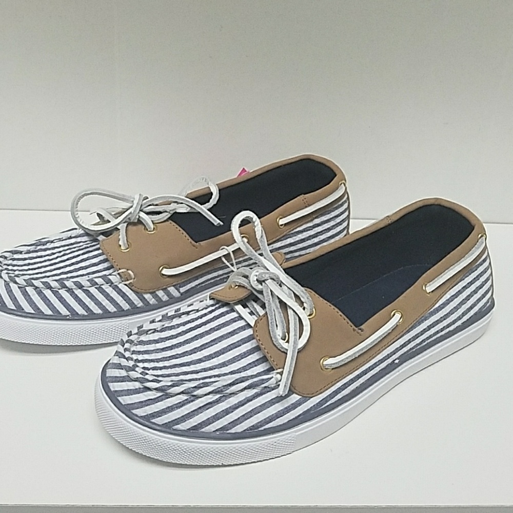 Blue white shoes
